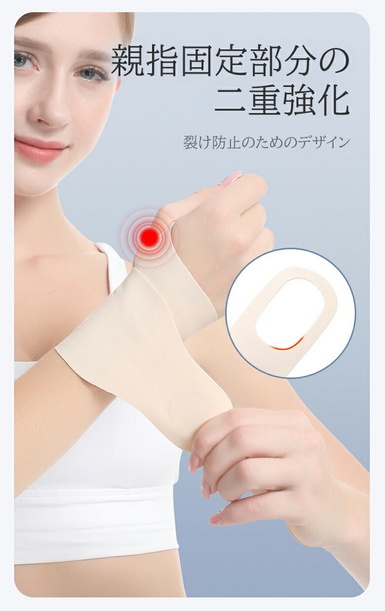 おしゃれで目立たないサポーターで手首をやさしく保護!手首 腱鞘炎 関節炎 【2枚セット】手首しっかりサポーター 手首サポーター マタニティ おしゃれ 腱鞘炎 予防 産後 調節可能 男女兼用 バンド ケア
