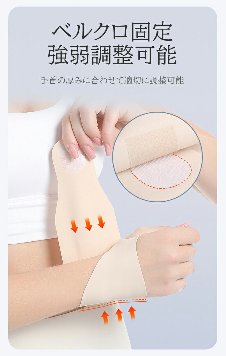 おしゃれで目立たないサポーターで手首をやさしく保護!手首 腱鞘炎 関節炎 【2枚セット】手首しっかりサポーター 手首サポーター マタニティ おしゃれ 腱鞘炎 予防 産後 調節可能 男女兼用 バンド ケア