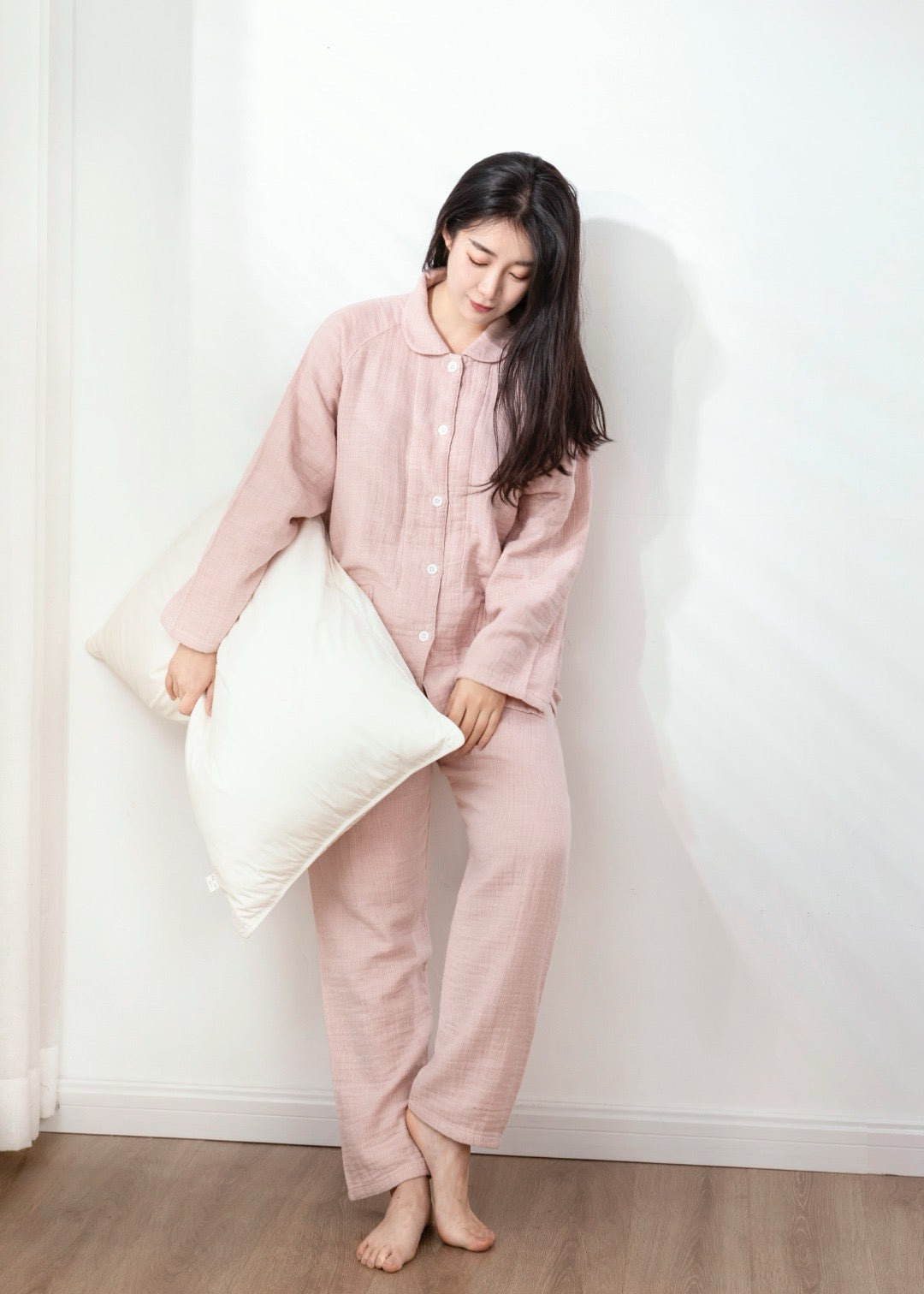綿100%の4重構造のガーゼ地パジャマ メンズ レディース M/L/XL 紳士 婦人 ガーゼパジャマ 前開き 4重ガーゼ 選べる4色 快眠パジャマ 女性用 母の日 敬老の日 誕生日 古希 喜寿 傘寿 米寿 卒寿 白寿 お祝い 入院 敏感肌 低刺激
